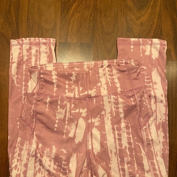 DANSKIN high-waisted pink & white leggings size SP - Picture 6 of 6